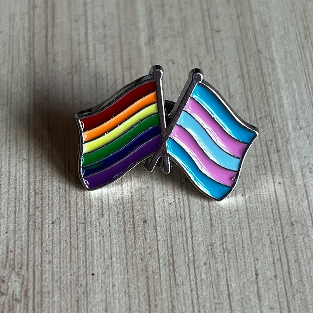 Rainbow Trans Flag LGBT Enamel Pin